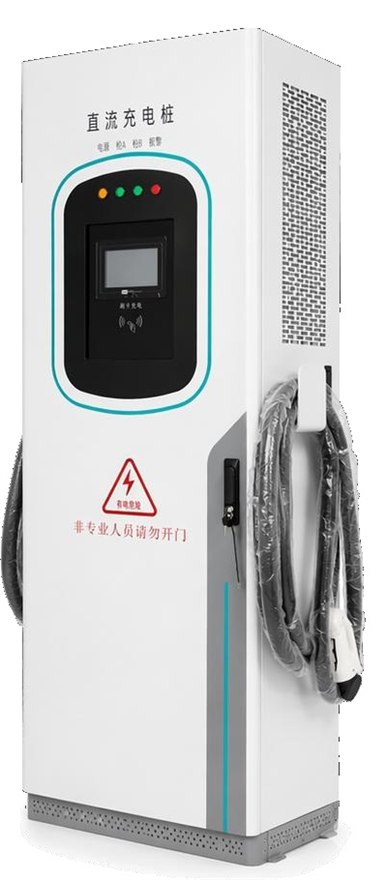 DC fast charger, three-quarter view